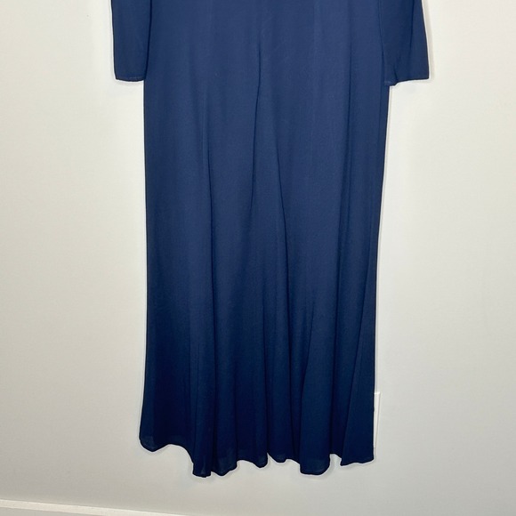 Reformation Navy Lysander Midi Dress Size 8 - Picture 11 of 12